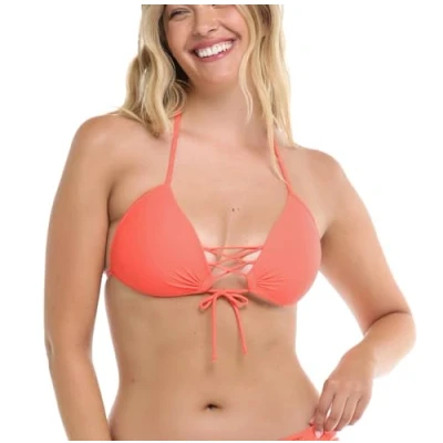 Image of Body Glove Women&#039;s Smoothies Updated Baby Love Molded Cup Triangle Bikini Top, Sunset, Medium