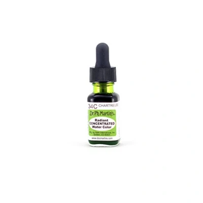 Image of Dr. Ph. Martin&#039;s Radiant Concentrated Water Color, 0.5 oz, Chartreuse (34C)