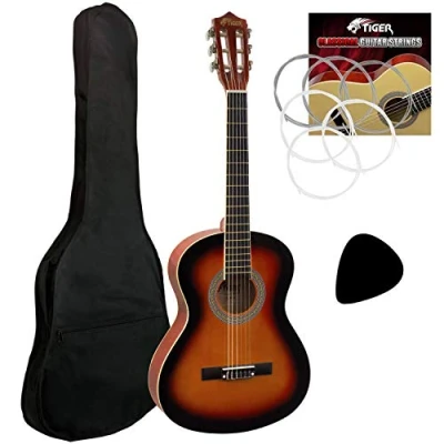 Image of TIGER CLG2 34 SB 3/4 Classical Guitar Sunburst Now with 6 Months Free Lessons Included