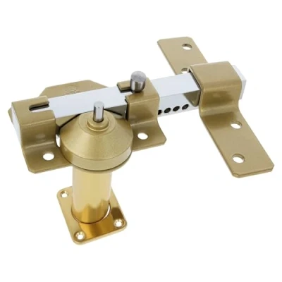 Image of Amig Surface Mounted Bolt for Doors with Security Cylinder and Opening Latch Steel Hammered Finish 70 mm Includes 5 Dimple Keys 88 x 153