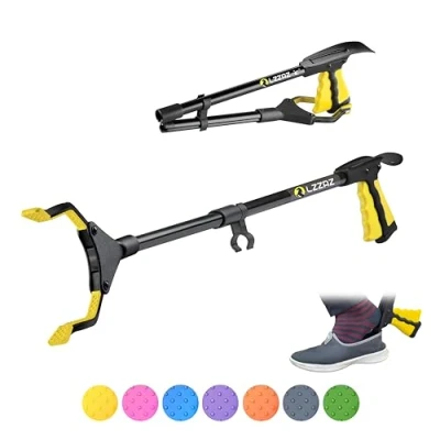 Image of LZZAZ Litter Pickers, Grabbers for Disabled, Grabber Stick with Shoehorn, Pickers Adults Heavy Duty, Rotating 360 Reacher Multi Tool, Helping Hand Disability Aids