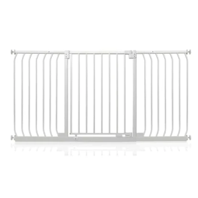 Image of Safetots Elite Pressure Safety Gate, 161cm 170cm, Matt White, Fit Stair Baby Gate for Doors Hallways and Spaces, Barrier, Easy Installation