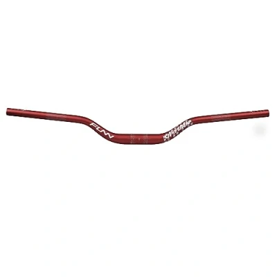 Image of Funn Upturn High Rise Mountain Bike Handlebar with Bar Clamp 31.8mm and Width 785mm, Durable Lightweight Alloy Riser for MTB BMX Bike, 55mm (Red)
