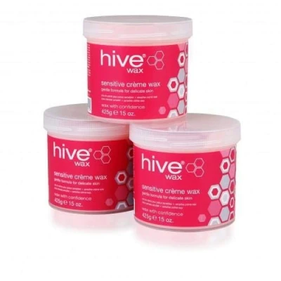 Image of Hive 3X Depilatory Sensitive Creme Wax For Face Body Leg Bikini Hair Removal 425g Each Jar CODE: OPT5738
