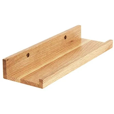 Image of IBUYKE Wood Floating Shelf,Wall Mounted Shelf 30cm,Rustic Hanging Wall Shelf,Ledge Shelves for Living Room, Office, Bedroom, Bathroom, Kitchen, color RF GB543