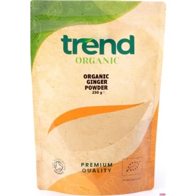 Image of Trend Organic Ginger Powder, Aromatic Bliss Ideal for Cooking, Baking, and Herbal Tea, Certified Organic, Vegan, Sustainably Sourced, Non GMO, No Additives Preservatives, Raw, 250g