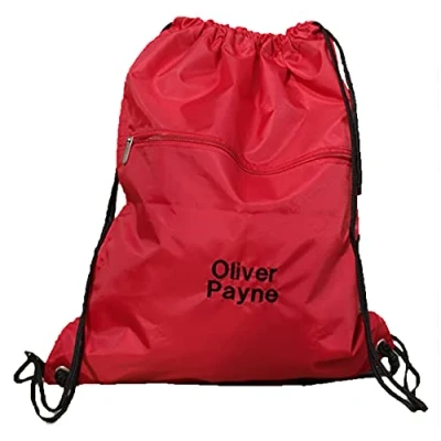 Image of Oh Sew Simple Personalised Water Resistant QUADRA Swim Bag Kids Sports Gym with zip front side pocket any now embroidered name