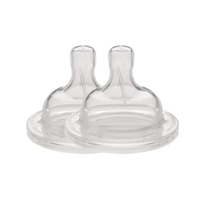 Image of Klean Kid Kanteen Medium Flow Silicone Nipple Pack of 2, Clear