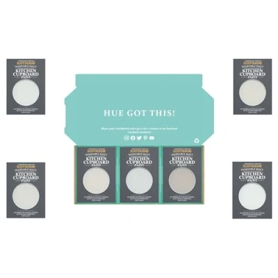 Image of Rust Oleum Kitchen Cupboard Paint in Matt Finish Delicate Greys Tester Box