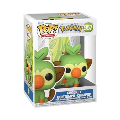 Image of Funko POP! Games: Pokemon Grookey Collectable Vinyl Figure Gift Idea Official Merchandise Toys for Kids &amp; Adults Video Games Fans Model Collectors and Display