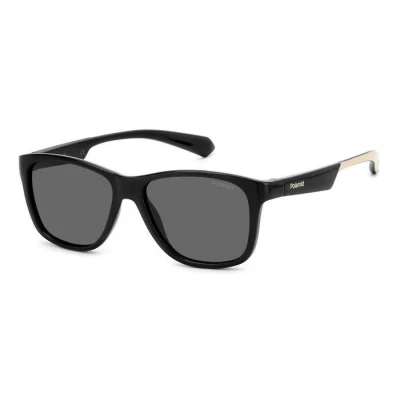 Image of Sunglasses Polaroid Pld 8052/s col. 9ht/m9 Junior Square Ivory/black