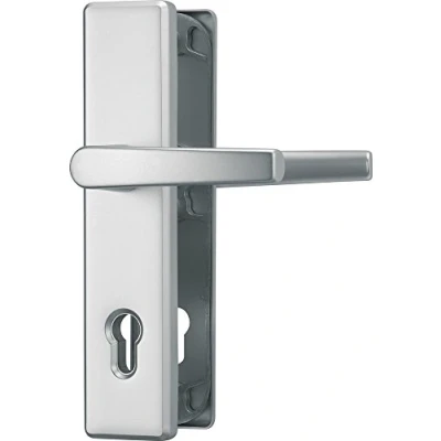 Image of ABUS 210358 door protection fitting HLS 214DD F1, with handle on both sides, aluminium 21035 (packaging may vary)
