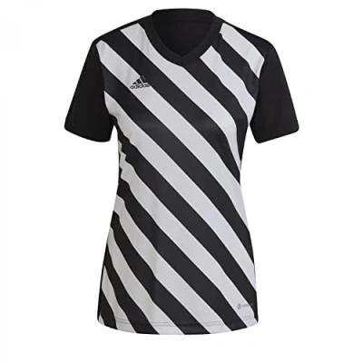 Image of adidas Women&#039;s Entrada 22 Graphic Jersey, Black/White, S
