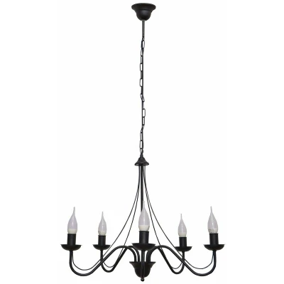 Image of Malbo Multi Arm Pendant Ceiling Light Black 60cm