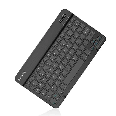 Image of FINTIE Wireless Keyboard Compatible with iPad Tablet, 10 inch USB Rechargeable Ultra Slim Tablet Keyboard, iOS System Bluetooth 5.1