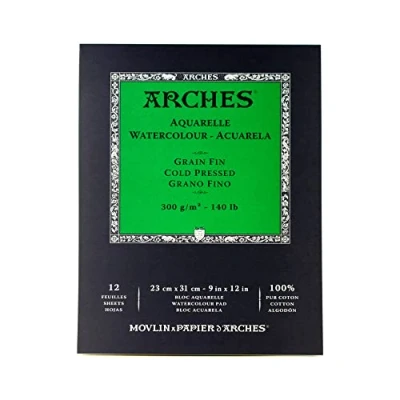 Image of ARCHES 23 x 31 cm 300 gsm Cold Pressed Watercolour Pad