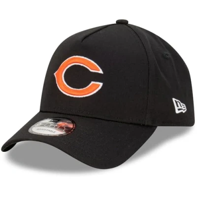 Image of New Era Chicago Bears NFL Evergreen Black 9Forty Adjustable A Frame Cap