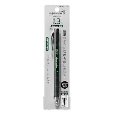Image of KOKUYO Mechanical Pencil, Enpitsu Sharp Type M Rubber Grip, 1.3mm (PS P401G 1P), Green