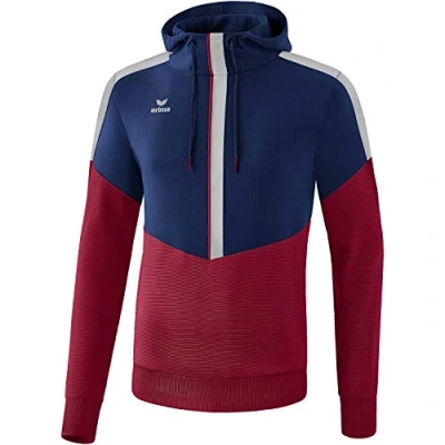 Image of Erima Squad Hoody New Navy/Bordeaux/Silver Grey, M