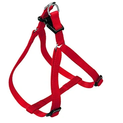 Image of Ferplast Small Dog Harness Easy S, Adjustable Cat Harness, to Wear, 35 53 cm. Red