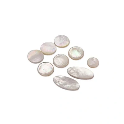 Image of Alnicov High Quanlity 9Pcs/Set Alto Tenor Soprano Saxophone Sax Pearls Key Buttons Inlays Accessories,white shell