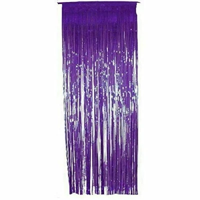 Image of Tinsel Shimmer Foil Door Curtain Garlands Birthday Party Disco Decorations