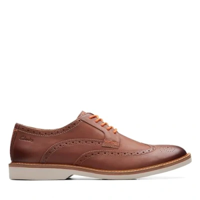 Image of Clarks Atticus Limit Casual laceups, Men&#039;s, Size: 6.5, Dark tan Leather