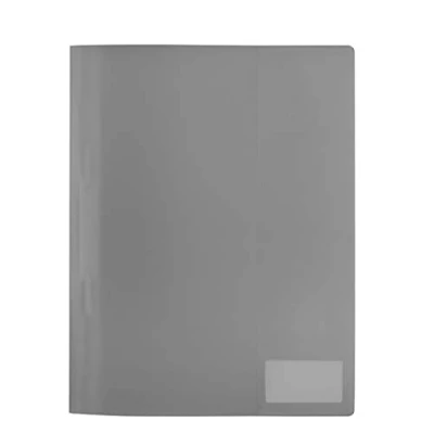 Image of HERMA Project File A4 Translucent, with inscription label, made of wipeable and sturdy plastic, report folder for school, grey
