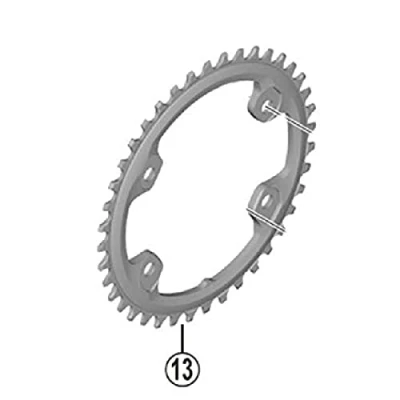 Image of Shimano Spares FC RX810 chainring 40T, Black