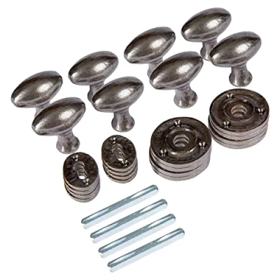 Image of Hammer and Tongs Oval Rim &amp; Mortice Door Knob W60mm Raw Pack of 4