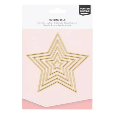 Image of Vaessen Creative Shape cutting dies stars, Steel, Black, 11.5x11.5x0.1 cm
