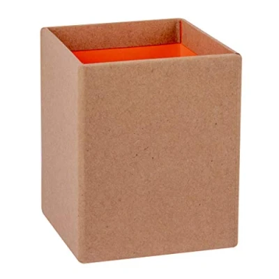 Image of APLI 18695 Kraft/Pink Pencil Holder, Fluor Collection, 75 x 90 mm