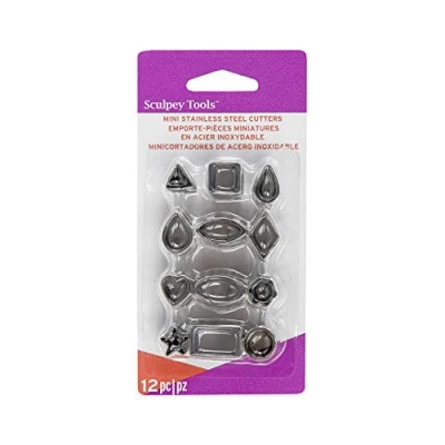 Image of Artemio Premo Sculpey Basic Shapes Mini Metal Cutters 12 Pieces