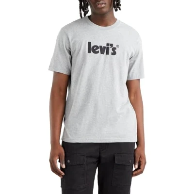 Image of Levi&#039;s Men&#039;s Ss Relaxed Fit Tee T Shirt, Poster Logo Mhg, S