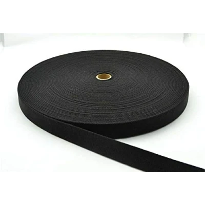 Image of 23 Metres Elastic Roll 3/4inch Wide (20mm) Woven by MNJ Trimmings (Black)