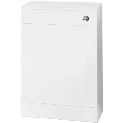 Image of Nuie NVS142 Modern Cloakroom Bathroom Floor Standing WC Unit with Free Concealed Cistern (Excludes Toilet Pan), 500mm x 770mm, Gloss White, 500mm200mm