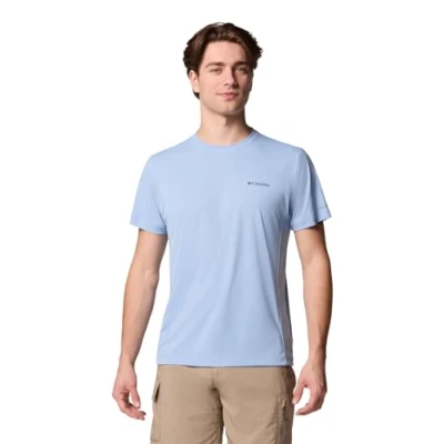 Image of Columbia Men&#039;s Zero Rules Light Short Sleeve Crew, Technical T Shirt, Ripple Blue, XL