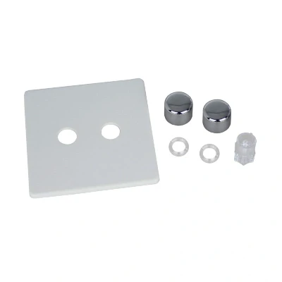 Image of Varilight 2 gang Dimmer Switch Premium White