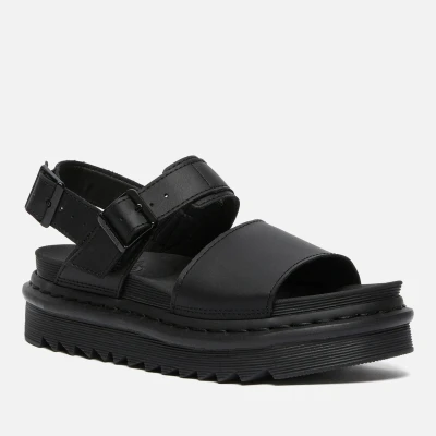 Image of Dr. Martens Women&#039;s Voss Sling Back Sandals, Black Hydro Leather 001,3UK