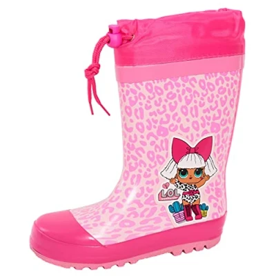 Image of Girls LOL Surprise Tie Top Wellies Pink EU 34 / UK 2