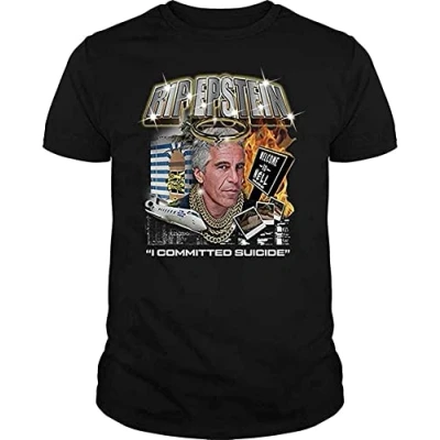 Image of Epstein t Shirt Men TEE Cotton Customize 100% Size S Black