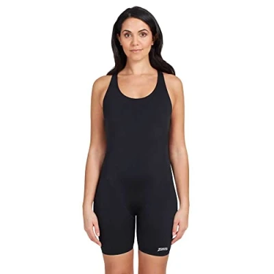 Image of Zoggs Women&#039;s Cottesloe Legsuit Swimwear, Black, 36