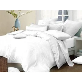Image of 100% Egyptian Cotton 200 Thread Count Duvet Cover, White, King Size