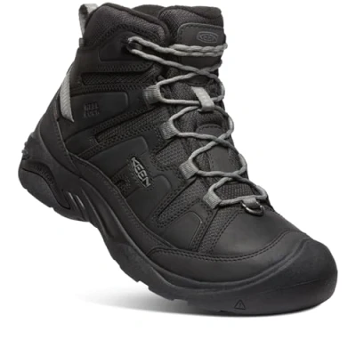 Image of KEEN Men&#039;s Circadia Mid Polar Hiking Boots, Black/Steel Grey, 8.5 UK