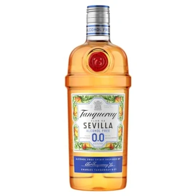 Image of Tanqueray Flor De Sevilla Alcohol Free Spirit 0% vol 70cl Zesty Taste of Seville Orange &amp; Gin Botanicals Bold &amp;Bittersweet Enjoy in a Glass with Tonic