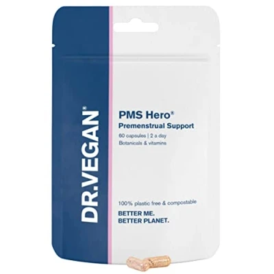 Image of DR.VEGAN PMS Hero Women&#039;s Health Period Support Vitamins &amp; Supplements 60 Vegan Friendly Capsules Two A Day 30 Supply