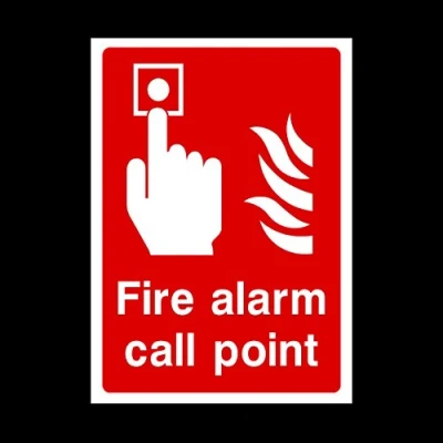 Image of 10x Fire Alarm Call Point Sign Self Adhesive Sticker (A4) 200x300mm (FE13)