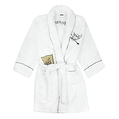 Image of Groovy UK Unisex Kids Hedwig Robe, White Sparkle, 10 12 Years