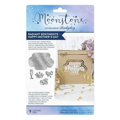 Image of Hunkydory Moonstone Dies Radiant Sentiments Happy Mother&#039;s Day MSTONE984 £14.99