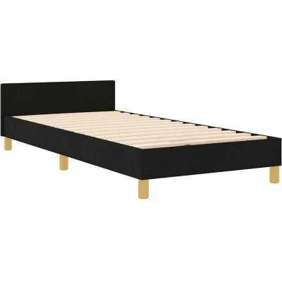 Image of vidaXL Bed Frame Black 100x200 cm Fabric